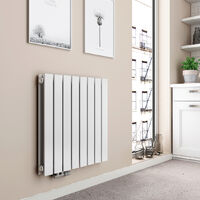 EMKE Radiateur eau chaude en acier Mural Blanc 63x62cm 826W Double Couche