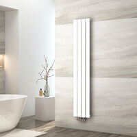 EMKE Radiateur à Eau Chaude, Radiateur plat seule couche connexion centrale, Montage mural vertical design, Blanc 160x30cm