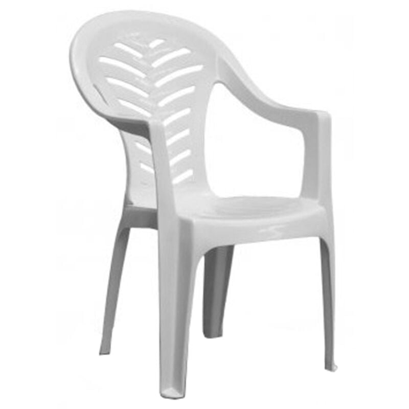 SILLON RESPALDO ALTO PALMA BLANCO