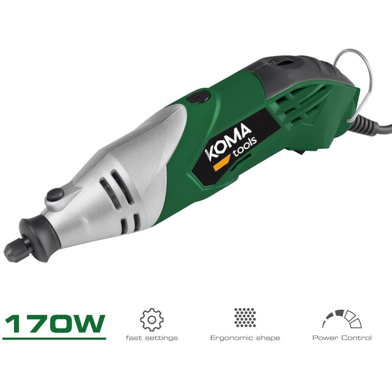 Koma Tools 08709 mini herramienta multiusos rotativa de potencia con accesorios multicolor 170 w 3600 220 v one size s.of. 170w 41 tipos 190 235x7cm