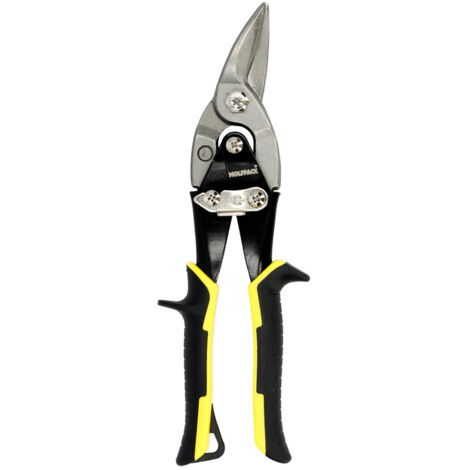 Tijeras Chapa Corte Derechas 250 mm. Hoja Acero Al Carbono, Mangos Engomados, Con Dientes Serrados, Cortachapa, Tijera Aviacion (1/4)