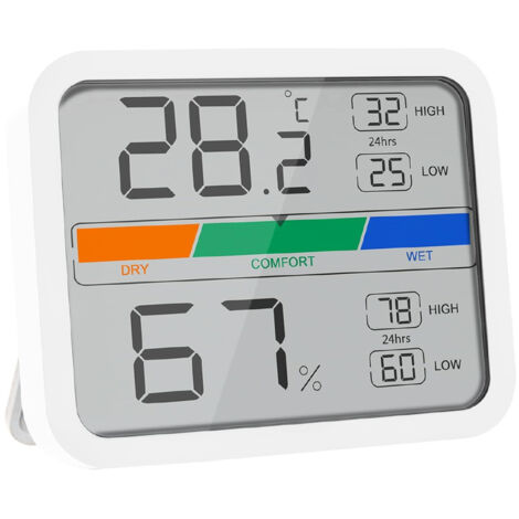 Termómetro Digital Higrómetro Interiores y Exteriores Minimo/Máximo Con Indicardor De Humedad (1/5)