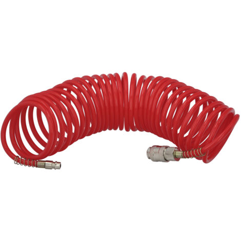 Manguera Espiral Aire Comprimido 15 Metros Adaptador Rápido. (1/5)
