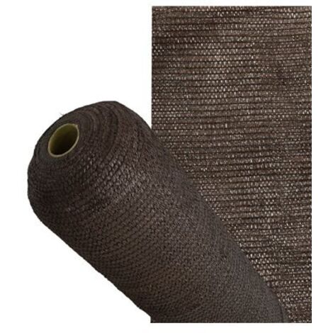 Malla sombra marrón 1 x 50 metros – HDPE 80 gr/m² – Reduce radiación y regula temperatura – Protección para jardín y terraza – Saturnia (1/7)