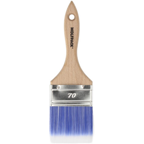 WOLFPACK LINEA PROFESIONAL Paletina Profesional Plus Ancho 70 mm. Cerdas Sintenticas PBT, Mango Madera Haya Ergonomico, Brocha Pintor, Pincel Pintura (1/5)
