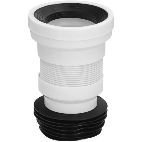 Manguito extensible "T-118M" para inodoro fabricado en PVC color blanco