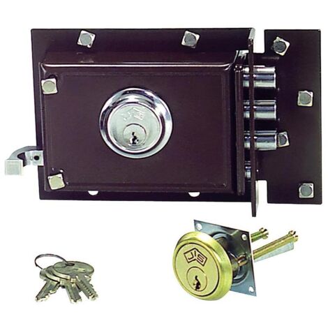 JIS cerradura jis  229           8x12/ derecha , Cerradura Jis  229           8x12.- Cilindro graduable.- Sistema contrapalanca.- Picaporte con tirador y pasador (1/2)