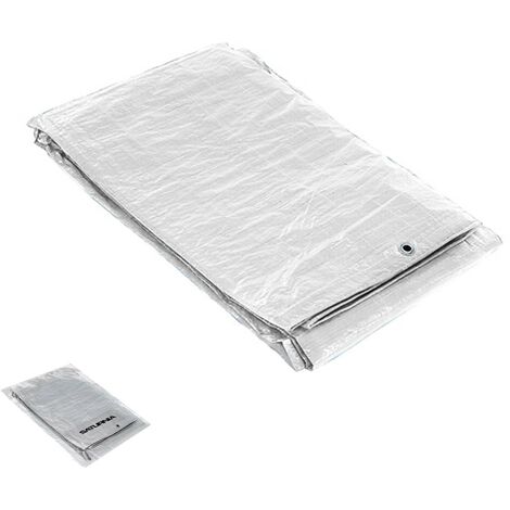 Lona impermeable reforzada 6x12 metros – Ojetes metálicos para fácil instalación – Protección duradera para madera y vehículos – Saturnia (1/5)