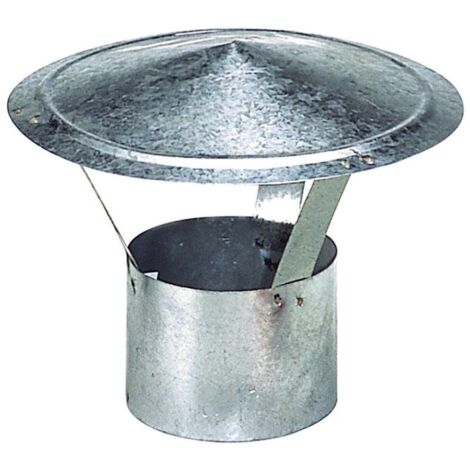 wolfpack sombrero galvanizado para estufa, chimenea, extracción de humos, para tubo ø 100 mm.