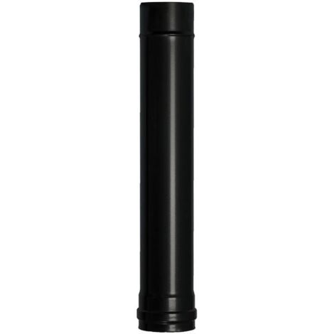 Wolfpack Tubo de Estufa Pellet Acero Vitrificado Negro Ø 80 mm. Longitud 50 cm. Estufas de Leña, Chimenea, Alta resistencia,