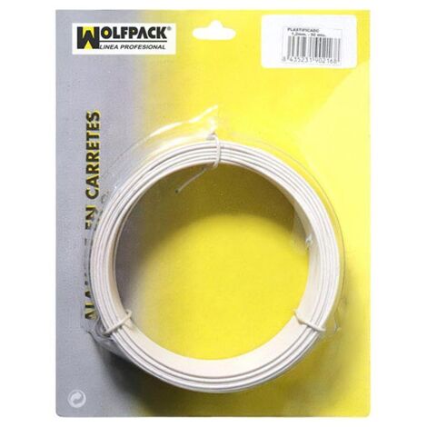 Alambre Plastificado 1,2 mm. Blanco (Rollo 50 metros)