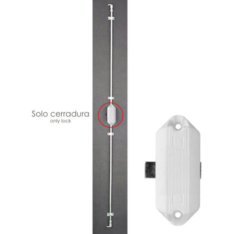 Cerradura Falleba Sin Llave 93/ Blanco (1/3)