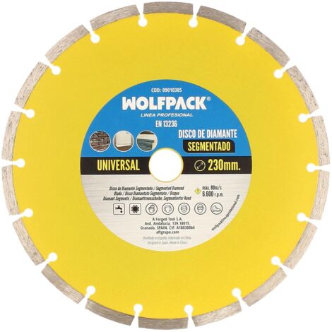 WOLFPACK LINEA PROFESIONAL disco diamante 230 mm. general obra segmentado sinterizado (1/6)