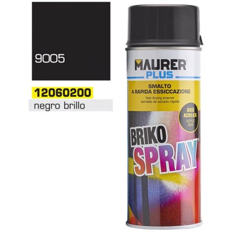 MAURER spray pintura negro brillo profundo 400 ml. , Spray negro brillo profundo.- Capacidad: 400 ml.- RAL: 9005.- Esmalte acrílico de uso profesional.- Exc (1/3)