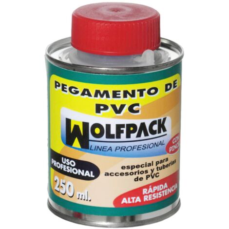 WOLFPACK LINEA PROFESIONAL pegamento pvc  wolfpack  con pincel   250 ml.