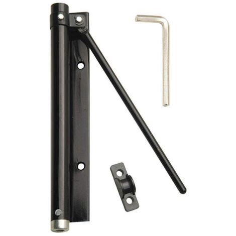 Wolfpack – Muelle puerta aluminio anodizado negro – Ajuste de fuerza con llave allen – Para puertas de uso doméstico – Blister 1 pieza (1/3)