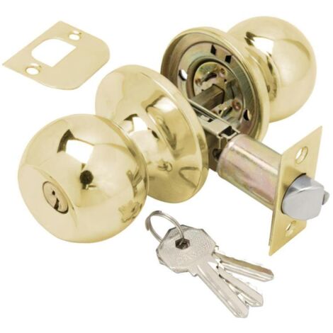 Pomo Puerta Wolfpack Con Llave Latonado (1/2)