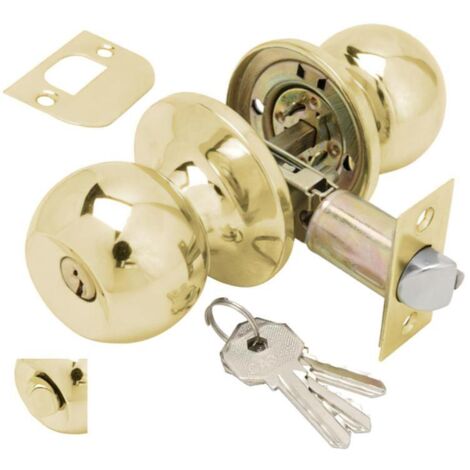 Pomo Puerta Wolfpack Con Llave Con Condena Latonado Para Entrada (1/3)
