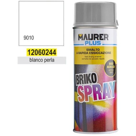 MAURER spray pintura blanco perla 400 ml. , Spray blanco perla.  - Capacidad: 400 ml.- RAL: 9010.- Esmalte acrílico de usos profesionales.- Excelentes propi (1/4)