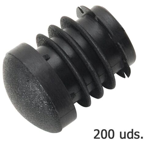 contera plastico redonda interior negra para tubo exterior ø 22 mm. bolsa 200 unidades