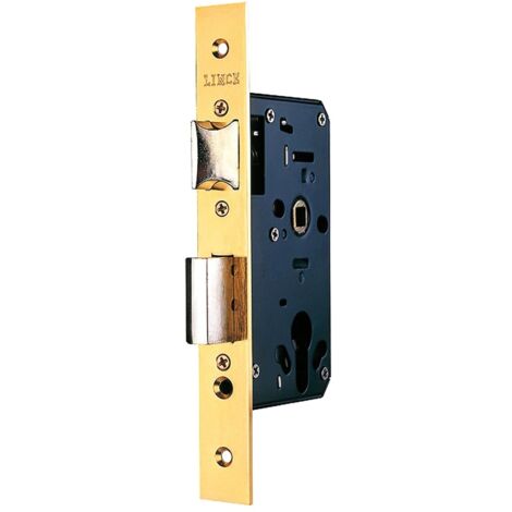 LINCE CERRADURA 5801 40 47 EMBUTIR MADERA PICAPORTE/PALETON LATON (1/2)
