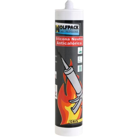QUILOSA SILICONA ALTA TEMPERATURA 300º N65 GRIS (TUBO 300 ML. (1/6)