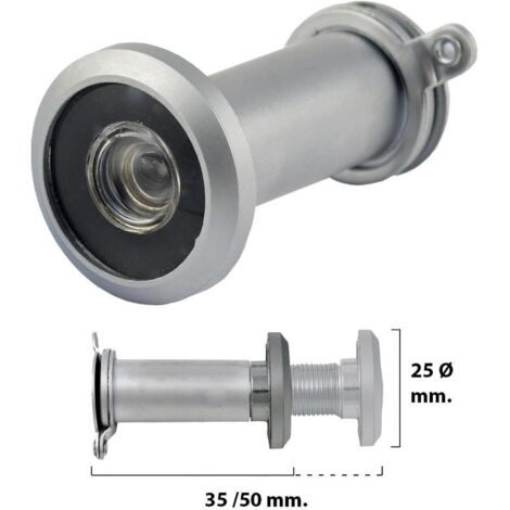 Mirilla Puerta 35-50 mm. Plateada Mate (Blister 1 pieza) (1/2)
