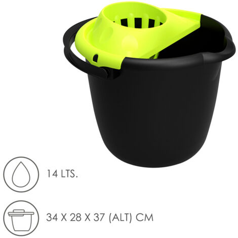 Cubo Fregona Con Escurridor Redondo 14 Litros