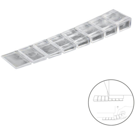 Cuñas Calza Muebles Ajustable / Recortable Transparente (Blister 9 Piezas)