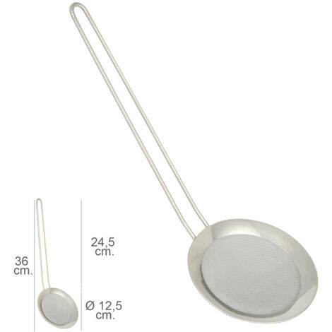 Espumadera Malla Acero inoxidable Ø 12,5 cm. Con Mango 24,5 cm. (1/2)