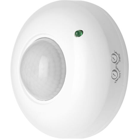 Detector De Movimiento Por Infrarrojos Con Sensor Crepuscular 360°. Ajustable (1/5)