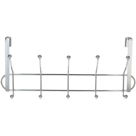 Perchero Cromado Colgante Para Puerta 5/10 Ganchos. Terminacion Metalica. (1/5)