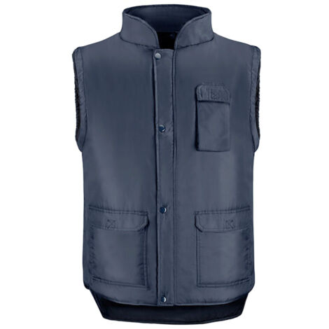 Chaleco Multibolsillos Azul  Xl, Chaleco Poliester Con 3 Bolsillos Esteriores y Uno Interior, Chaleco Trabajo, Chaleco Laboral (1/2)