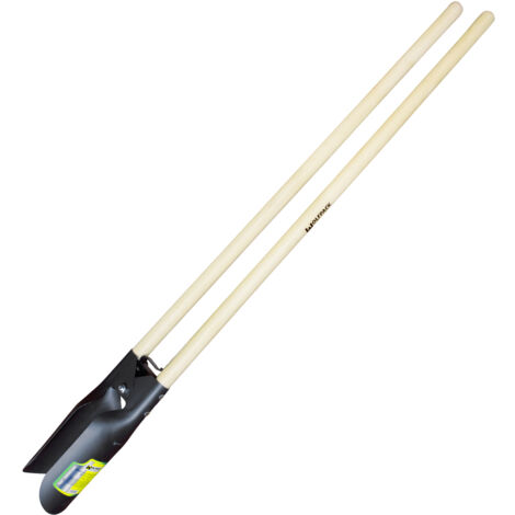 WOLFPACK LINEA PROFESIONAL Cavahoyos Acero Forjado Con Mango Madera 146 cm. Plantador, Cava Hoyos,sembradora, Plantadora, Cava Poste, Siembra Bulbos,