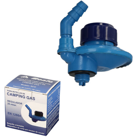 MONFA grifo regulador giratorio m16 (botella azul) , Grifo regulador giratorio - Conexión entrada: M16.- Conexión de salida: 10 mm.- Presión de salida: 28 mbar. (1/2)