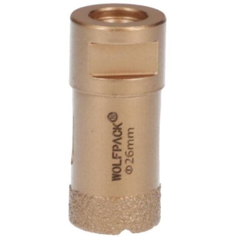 Corona Diamante Para Amoladora Ø 26 mm. Conexión Rosca M14. Corte Seco (1/3)