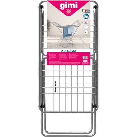 Tendedero Plegable Gimi Alucom X Legs Plateado Acero Aluminio (20 m)
