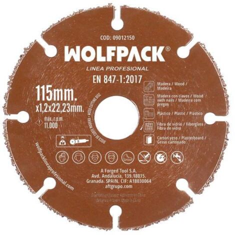 Disco Corte Madera / Plastico Ø 115 mm. Filo De Carburo De Tungsteno (1/5)