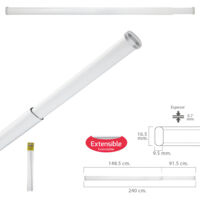 Barra Visillo Extensible 148.5/240 cm.Con Muelle Presion Ajustable (1 Pieza)