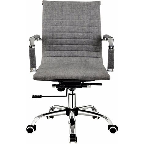 Chaise de bureau en simili-cuir couleur cendre, modèle EXECUTIVE (1/2)