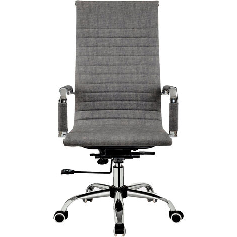 Chaise de bureau en simili-cuir couleur cendre, avec soutien haut, modèle EXECUTIVE (1/3)