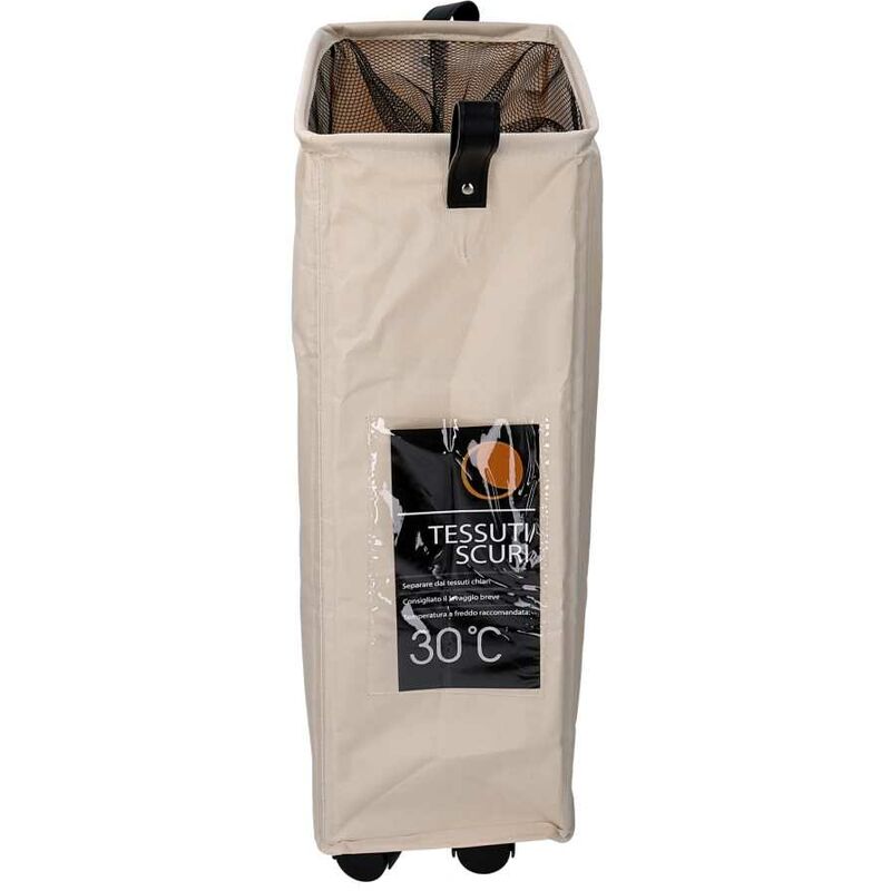 Cesto de ropa sucia Vimmerby bolsa de tela extraíble 48L / compartimento  bambú 64x53x39 cm - Natural y Beige [en.casa]
