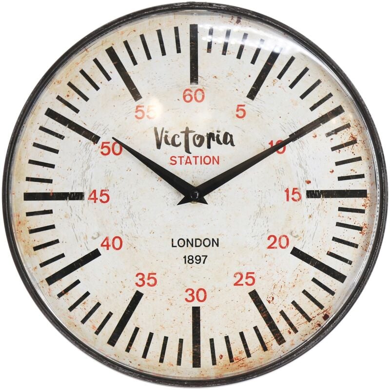 Di.mo Casa Collection reloj de pared victoria station negro envejecido 305 cm 305cm