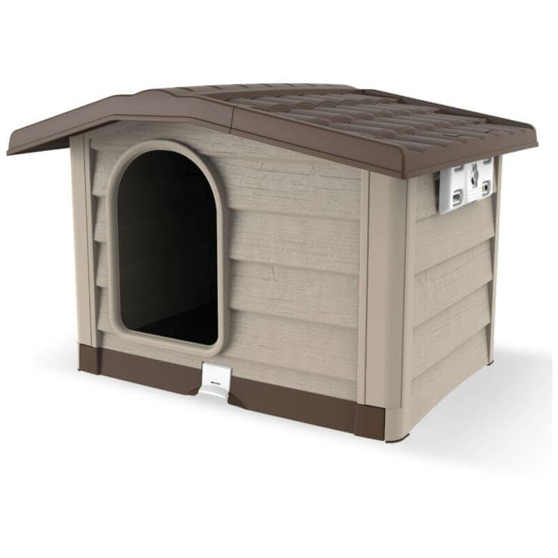 Cama para perro bungalow beige