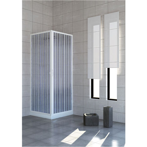 Mampara de ducha en forma de U EX412 - 80 x 80 x 195 cm - cristal NANO de 8  mm