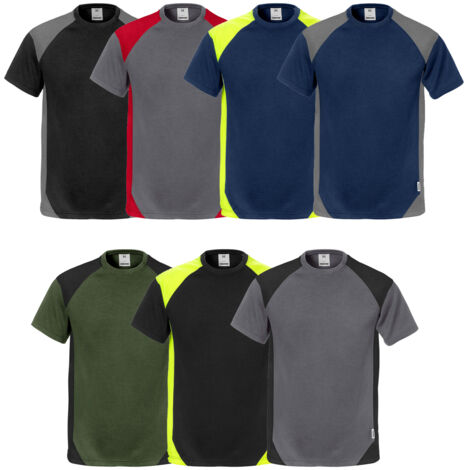 Fristads T-Shirt 7046 THV-Arbeitshemd - L - Blau/Gelb (1/5)