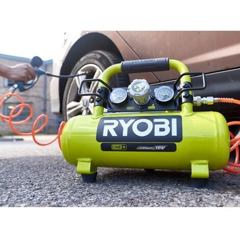 RYOBI Akku-Kompressor ONE+ 18V ohne Akku Kompressor Auto Reifenfüller  R18AC-0
