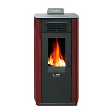 Qlima Fiorina 90 S-LINE Rot 10.1 kW Pellets Kaminöfen