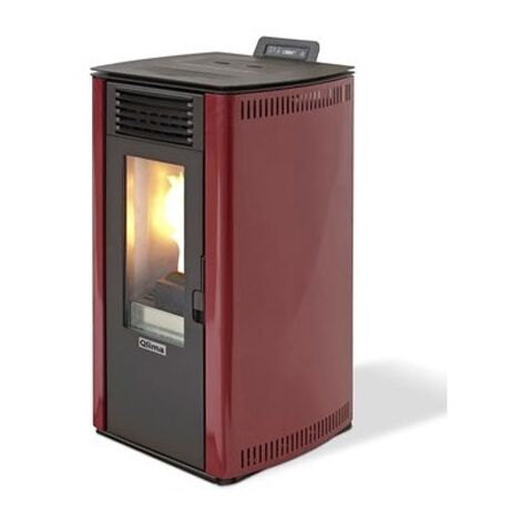 Qlima Fiorina 90 S-LINE Rot 10.1 kW Pellets Kaminöfen