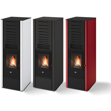 Stufa a pellet Eva Calor Karen 9,5 kW-Bianco - Weiß -
